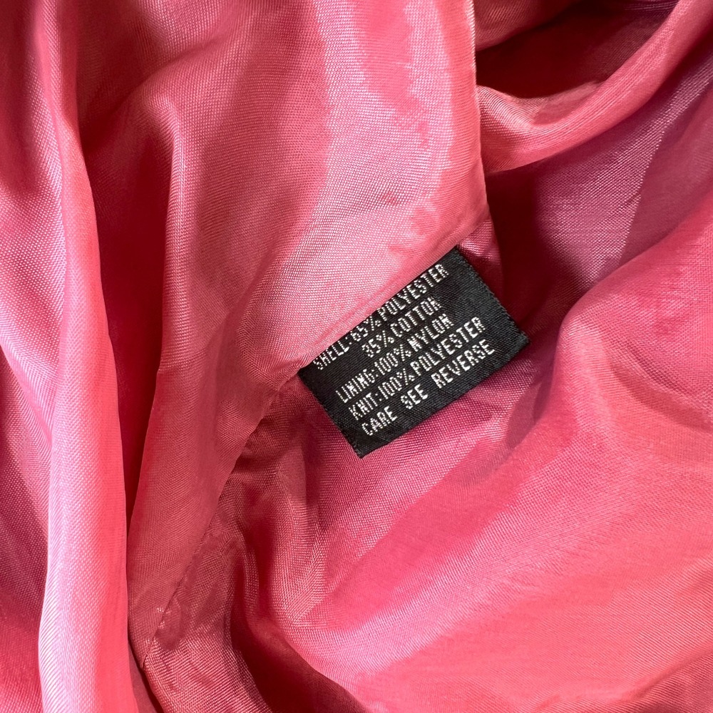 VTG Peter England Mens XL Windbreaker Jacket Pink Full Zip Lightweight Outerwear - Picture 4 of 13
